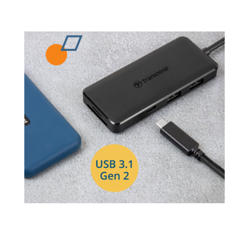 Transcend HUB 6 in 1 Hub, Type C, for MacBook Pro, iMac, Ipad, iPhone, Surface Pro, Chromebook Transcend HUB 6 in 1 Hub, Type C, for MacBook Pro, iMac, Ipad, iPhone, Surface Pro, Chromebook
